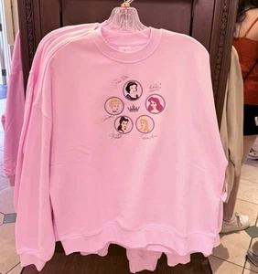 Disney Parks 2025 Embroidered Princess Autograph Pullover Size Small - Picture 1 of 2