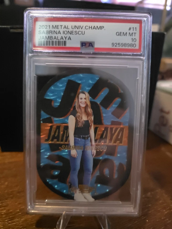 PSA 10 POP 1 2021 Skybox Metal Universe Champions Jambalaya Sabrina Ionescu WNBA Foto 1 de 4