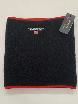 Polo Sport Ralph Lauren Black Fleece Neck Gaiter Warmer Face Cover NEW - Image 1 of 4
