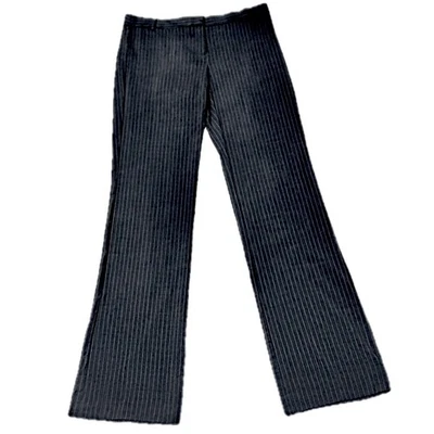 👖🏢 J.Crew Gray Pinstripe City Fit Tailored Pants Wool Trousers Women's Sz 6 - Image 1 of 4