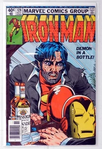Iron Man #128 1979 Quiosco Marvel FN/VF Key Demon In A Bottle Pt. 9 Iconic - Imagen 1 de 3