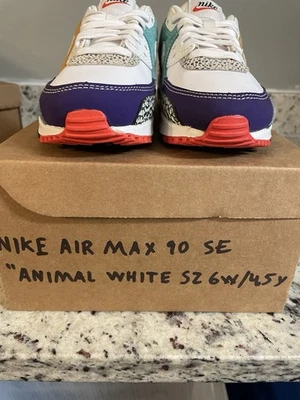 Nike Air Max 90 SE Safari Mix Blanco Curry DH5075-100 Para mujer 6/4,5 años Foto 1 de 4