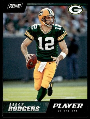 2018 Panini Player of the Day Aaron Rodgers Green Bay Packers #13 - Image 1 of 2