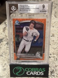 Bowman 2025 cromo naranja brillo/25 Kyle Teel #BCP-118 Beckett 9 - Imagen 1 de 2