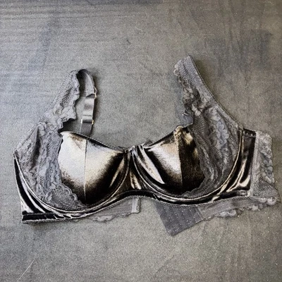 Sujetador Fox & Royal 44G/H Negro Encaje Balconette Con Aros 44G 44H Ligeramente Acolchado Foto 1 de 4