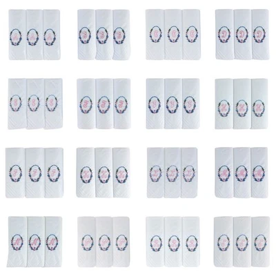 EVELINE GRAY Choose Your Initial Handkerchiefs Womens Embroidered Letter White Cotton 3 Pack