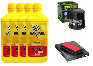 KIT TAGLIANDO YAMAHA XVS/950/1300 4L BARDAHL XTC C60 10W50 FILTRO OLIO ARIA MOTO - Foto 1 di 4