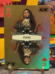 Athena AEW 2023 Upper Deck Double or Nothing Gold 10 of Hearts Playing Card - Picture 1 of 2