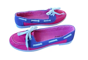 Bambus Größe 8,5 Damen lila heiß rosa Stoff Slipper Tennisschuhe Schnürschuhe. - Bild 1 von 24