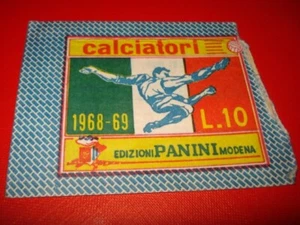 CALCIATORI 1968 69 PANINI BUSTINA APERTA VERSIONE RETRO SCRITTE ORIZZONTALI RARA - Picture 1 of 4