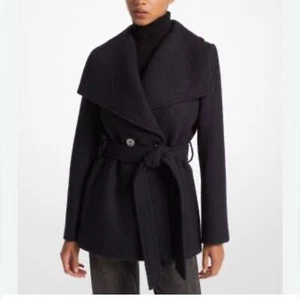 Michael Kors Wool Blend Belted Coat Size XXS NWT - Picture 1 of 12
