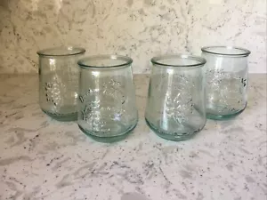 San Miguel stiellose Weingläser 100 % recyceltes grünes Glas 14 Unzen Spanien 4er Set - Bild 1 von 8