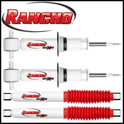 Juego de amortiguadores de gas delanteros y traseros Rancho 14-18 Silverado Sierra 1500 con elevación de 6" Foto 1 de 4