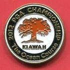 Nowy - 2012 PGA Championship - Kiawah - 1" Metalowy znacznik piłki golfowej - Czarna obręcz