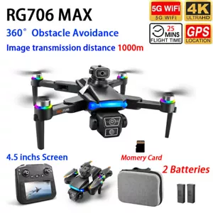 RG706 MAX Drone 5G WIFI GPS FPV 4K HD Dual Camera Obstacle Avoidance 2 Battery - Picture 1 of 23