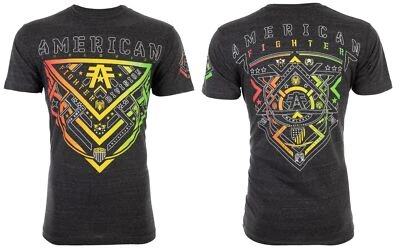 AMERICAN FIGHTER Hombre Camiseta Alberta Negra Atlética L-3XL NUEVA CON ETIQUETAS Foto 1 de 4
