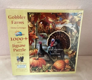 Rompecabezas SUNSOUT INC Gobbler Farms 1000 piezas (piezas grandes) nuevo sellado - Imagen 1 de 5