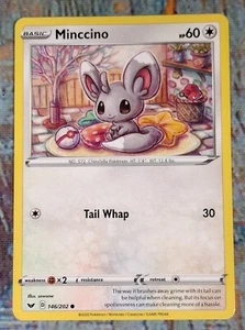 Minccino 146/202 Common Schwerter & Schilde 2020 Basic Pokémon - Bild 1 von 4