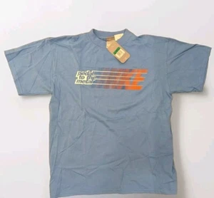 Vintage Grey Tag Pedal To The Metal Nike Spellout T-Shirt Men's XL Light Blue - Picture 1 of 7