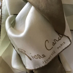 Pierre Cardin Vintage silk hand rolled edged scarf - Imagen 1 de 4