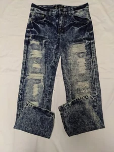 Youth's Road Narrows Slim Straight Distressed Jeans Tag Size 12 Measures 28x27 - Picture 1 of 10