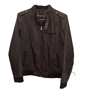 Giacca vintage solo membri uomo taglia 44L bomber navy - Foto 1 di 7