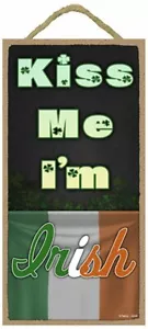 Kiss Me I’m Irish Sign, Irish Decor for Home, Irish Novelty Wall Plaques, St... - Picture 1 of 2