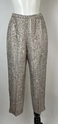 Pantalón Emanuel Ungaro 100% Seda Frente Plano Marfil Taupe 6 40 GRUPPO GFT Foto 1 de 4