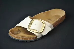 Birkenstock Madrid Big Buckle Tan Suede Sandals 39 L 8 Narrow 151124S - Picture 1 of 7