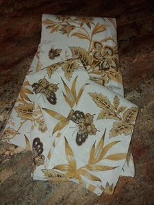 3pc Pottery Barn F/Q Linen Blend Birds Butterfly's Floral Duvet & Shams 94x88 - Bild 1 von 14