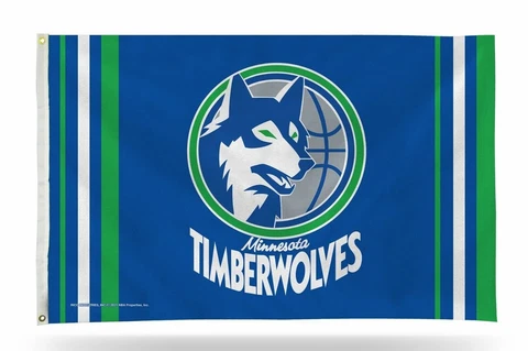 Minnesota Timberwolves Flag Banner 3x5 Retro Design Premium Outdoor Basketball Cover