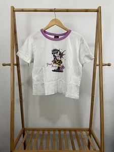 VTG Bad Faerie Y2K Crazy Fairy Baddie Goth Skate Emo Grunge Ringer T-Shirt M - Picture 1 of 6