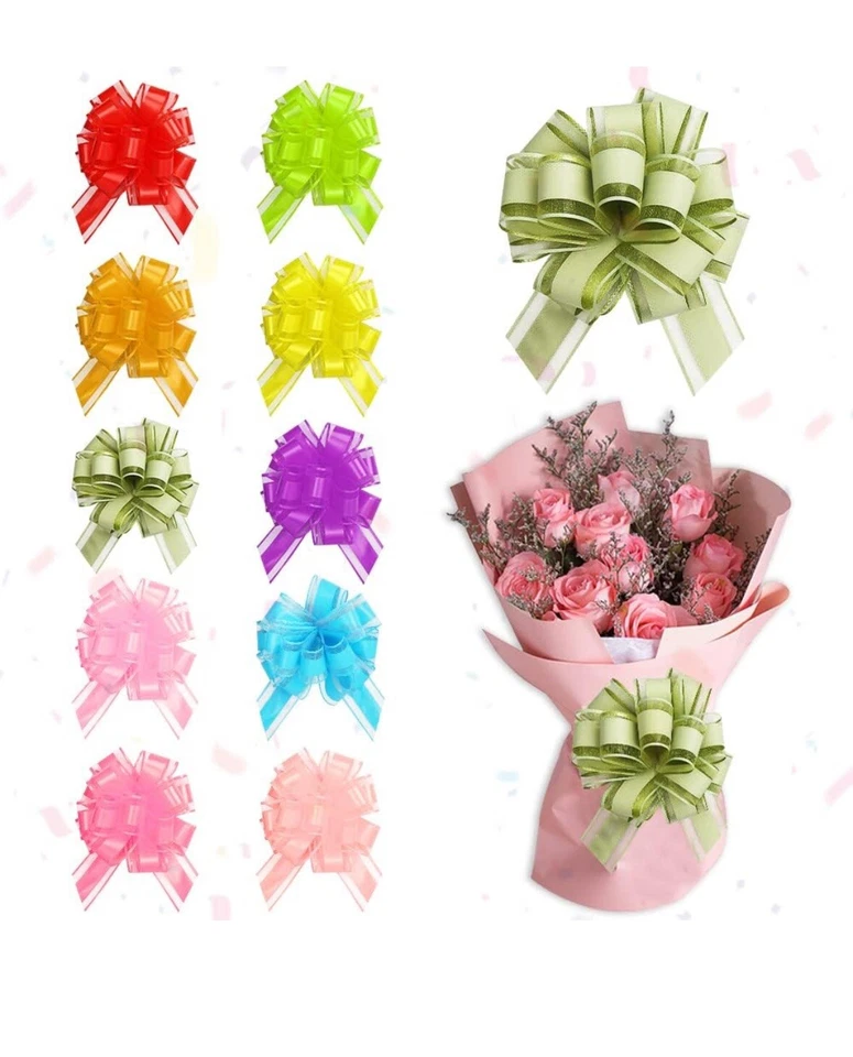 20 Piezas Regalo Pascua Tirar Arcos para Envoltura de Regalo, Colorido Envoltura de Regalo Tirar Arcos  Foto 1 de 1