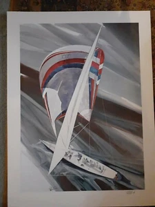 Willard Bond "CUP CONTENDER" signiert 23,5" x 31,5" 1983 von Sportsman's Edge - Bild 1 von 9
