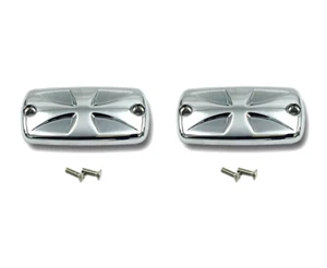 1997-2003 HONDA F6C: Chrome Master Cylinder/ Reservoir Tops/Caps (Pair): M023451 - Picture 1 of 1