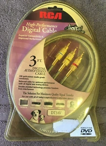 DIGITAL Technology DT3AV 24k Gold-Plated RCA Digital AV Cables (See Description) - Picture 1 of 2