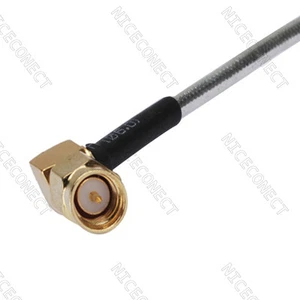 3pcs Spina SMA maschio angolo retto a nessuno/grezzo RF treccia RG405 cavo jumper 25cm - Foto 1 di 1
