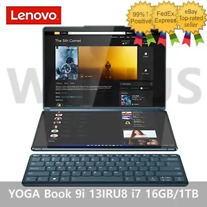 Lenovo Yoga Book 9i 13IRU8 13.3" i7-1355U 16GB/1TB Win11 Pro Dual Screen Laptop - Picture 1 of 8