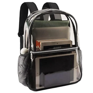 Clear Backpack Heavy Duty TPU Transparent Backpack for SportsWorkSecurity Tra... - Picture 1 of 6