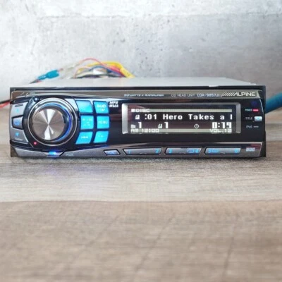 Alpine CDA-9857 1Din Autoradio CD Deck Einheit getestet mit KABELBAUM - Bild 1 von 4