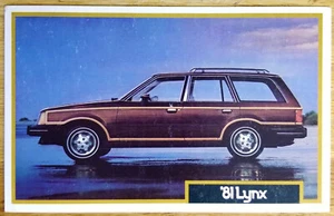 Mercury Lynx Car Automobile Advertising Postcard 1981 Unused - Picture 1 of 1