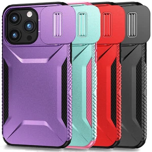 For iPhone 15 Plus iphone 14 Plus 13 Pro Max Hybrid Case with Slide Camera Cover - Picture 1 of 73