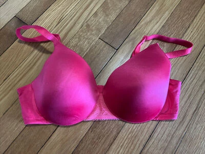 Sujetador Camiseta Lilyette Mujer Rosa Talla 36C Detalle Encaje Con Aros Ajustable Foto 1 de 4