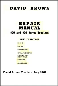 Tractor Service WORKSHOP MANUAL CASE David Brown 850 & 950 Implematic WSM PRINT - Picture 1 of 7