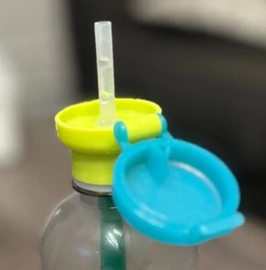 Kids Water Bottle Cap Spill Proof Juice Water Bottle Twist Cover Top Straw - Picture 1 of 12