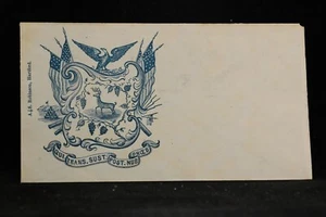 Civil War: Unused Robinson Patriotic Cover, Connecticut Design in Blue - Picture 1 of 2
