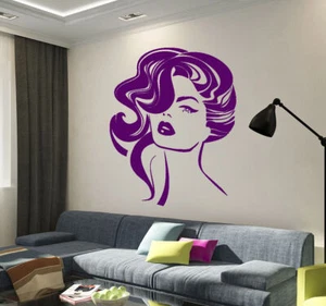 Wall Stickers Vinyl Decal Sexy Woman Hairstyle Fashion Beauty Salon (ig1112) - Picture 1 of 3