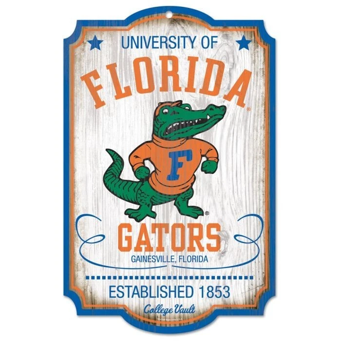 Florida Gators Throwback NCAA 17" x 11" Wood Indoor Sign Wincraft - Image 1 of 1