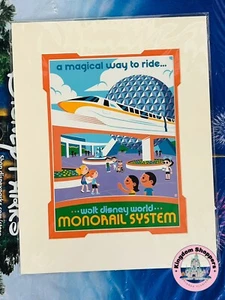 Sistema de monorriel Dave Perillo de los parques de Disney 2025 Epcot nave espacial impresión Tierra 14x18 - Imagen 1 de 1