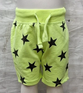 NEXT Baby Boys Yellow Black Star Shorts Cotton Polyester Elasticated Waist - Picture 1 of 2
